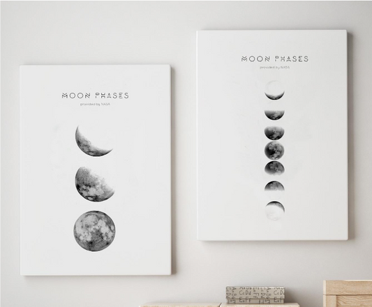 Moon Phase Canvas Print (3 Phases & All Phases)