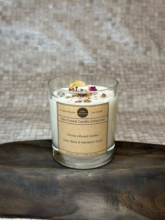 Clear Lotti Crystal Infused Candle - Customisable (200g)