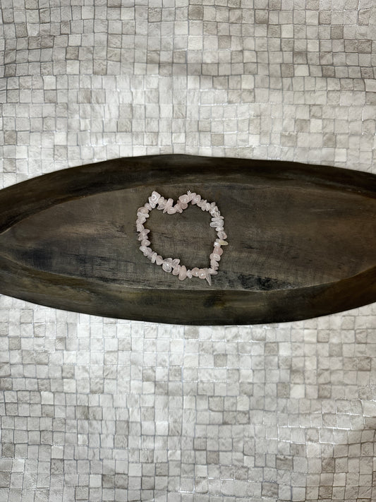 Rose Quartz Chip Bracelet