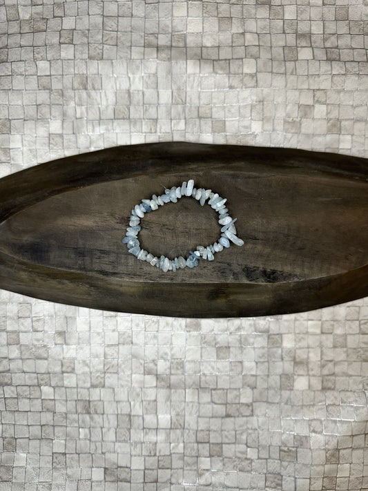 Aquamarine Chip Bracelet