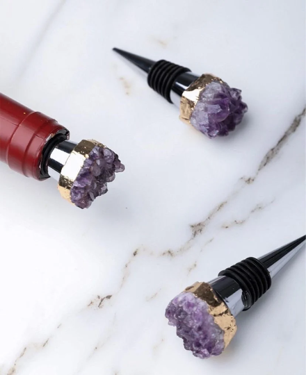 Amethyst Crystal Bottle Plugs